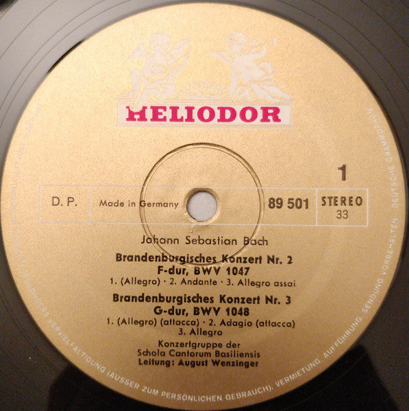 Schola Cantorum Basiliensis, August Wenzinger - Brandenburgische Konzerte Nr. 2, 3 & 5 - Image 3