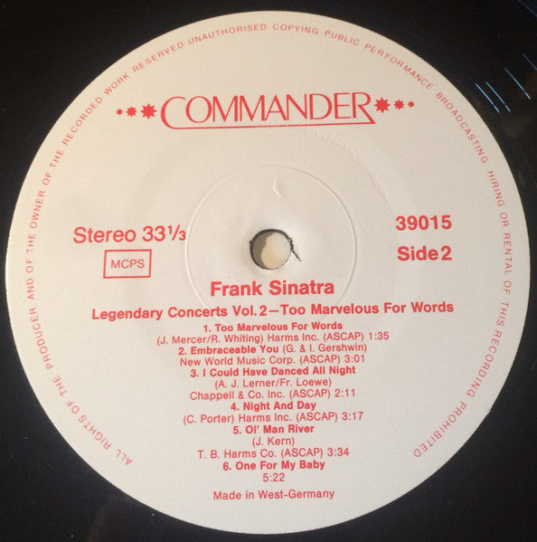 Legendary Concerts Vol. 2‎–Too Marvelous For Words - Image 4