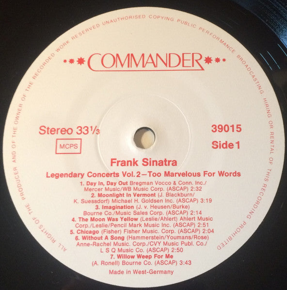 Legendary Concerts Vol. 2‎–Too Marvelous For Words - Image 3