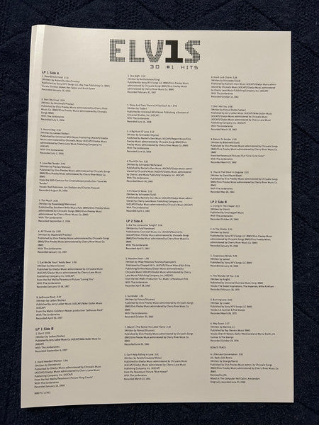 ELV1S 30 #1 Hits - Image 3